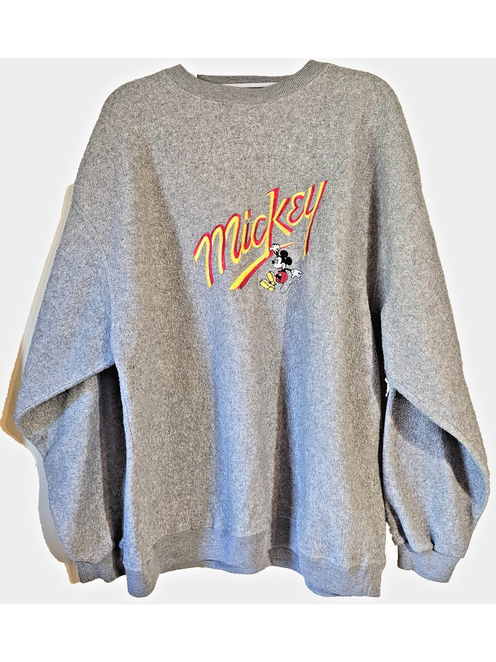 Vintage Mickey & Co Mickey Mouse Embroidered Crewneck Sweatshirt Gray XL